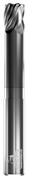 GORILLA MILL, NECK RELIEVED, RAD, 5 FLUTE, 5/8''DIA, 3/4''LOC, 6''OAL, 2-3/8''LOR, .030''RAD, GMX-35 COATED