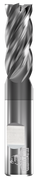 GORILLA MILL, YETI, FLAT, 4 FLUTE, 1/2''DIA, 1-1/4''LOC, 3''OAL, WELDON FLAT, GMS² COATED