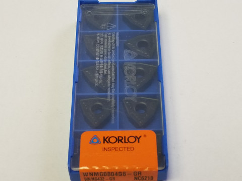 KORLOY INSERTS WNMG080408-GR NC6210 (1-02-044287)