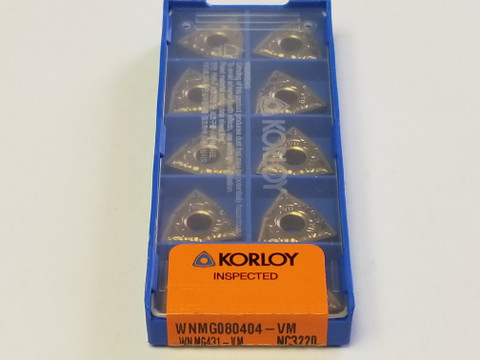 KORLOY INSERTS WNMG080404-VM NC3220 (1-02-045432)