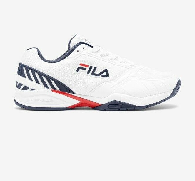 FILA Volley Zone Pickleball Court Shoes - Men's - Navy/Red/White ...