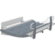 Pressalit Fixed height shower change table 3000 R8435313, graphite grey, inc. safety rail - 1300mm