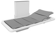 Ropox Height adjustable changing and shower bed 40-25076 with back support - 178cm
