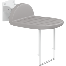 Pressalit VALUE R1602 Folding shower seat with support leg, fixed height 