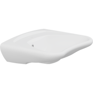 Pressalit MATRIX CURVE R2050 ergonomic wash basin. 600 x 490 mm. Incl. drain fitting, with overflow and tap hole