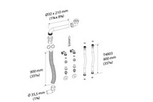 Pressalit Flexible feed and waste system R2077 - 900/900mm (price is only applicable if ordered with wash basin bracket)