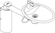 Ropox Swing Washbasin 40-41120 with long cover - fixed height