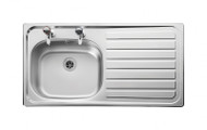 Scanflex S-2 Shallow bowl sink, 2 tap hole, RH drainer