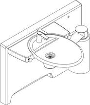 Ropox Swing washbasin 40-40071 with dock-in - height adjustable, RH model