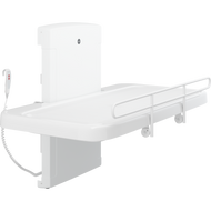 Pressalit Height adjustable shower change table 2100 R8581418 inc. safety rail, canvas cover - 1800mm
