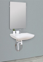 Ropox Adaptline 40-42012 height adjustable washbasin lift, manual - including Hospital basin