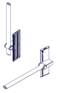 Ropox support arms 40-45011 for toilet lifter, Straight 66cm - pair (must be ordered with toilet lifter)