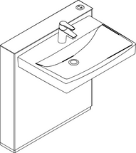 Ropox StandardLine 40-14771 height adjustable washbasin lift complete with Standard basin