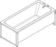 Ropox Height adjustable bath 40-14158 - 1800 x 800mm