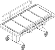 Ropox Mobilio 40-31406 free-standing height adjustable shower bed - 146cm