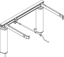 Ropox FlexiManual 30-65065 wall mounted height adjustable frame to suit a 650 x 600mm worktop 