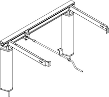 Ropox FlexiManual 30-65080 wall mounted height adjustable frame to suit an 800 x 600mm worktop