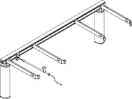 Ropox FlexiManual 30-65155 wall mounted height adjustable frame to suit a 1550 x 600mm worktop