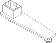 Ropox Support foot 30-67703 , 490mm (price is only applicable if ordered with Flexi frame)