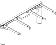 Ropox FlexiElectric 30-66105 wall mounted height adjustable frame to suit a 1050 x 600mm worktop