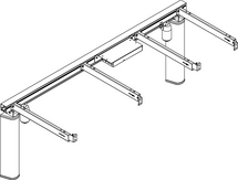Ropox FlexiElectric 30-66155 wall mounted height adjustable frame to suit a 1550 x 600mm worktop