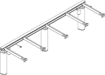 Ropox FlexiElectric 30-66205 wall mounted height adjustable frame to suit a 2050 x 600mm worktop