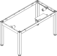 Ropox 4Single electric frame 50-41020, to suit worktop sizes: L: 600-2000 x W: 600-2000mm, height adjustable table, H:  550-850mm 