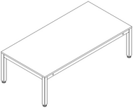 Ropox 4Single electric frame 20-21202, including top, 2000 x 1000cm, height adjustable table, H: 675-975mm