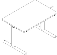 Ropox Ergo table 20-70010, Type A, flat top, 900 x 600mm, manual height adjustable table