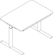 Ropox Ergo table 20-70011, Type B, tilting top, 900 x 600mm, manual height adjustable table