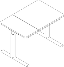 Ropox Ergo table 20-70012, Type C, flat & tilting top, 900 x 600mm, manual height adjustable table