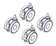 Ropox Brake castors 20-50340 for Ergo tables & Ergo Group tables (price is only applicable if ordered with table)