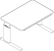 Ropox Vison table 20-60020-21, Type A, flat top, 900 x 600mm, electric height adjustable table, H2: 600-900mm
