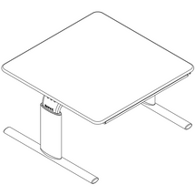 Ropox Vison table 20-60320-21, Type A, flat top, 900 x 900mm, electric height adjustable table, H2: 600-900mm