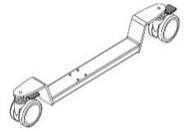 Ropox Brake castors 20-60573 without height increase for 600mm deep Vision tables (price is only applicable if ordered with table)
