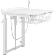 Pressalit Height adjustable changing table with 2 wire baskets R8711000, wallhung, 900mm