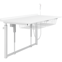 Pressalit Height adjustable changing table with 2 wire baskets R8713000, wallhung, 1800mm