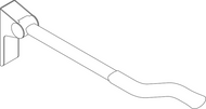 Ropox Toilet support arm 40-40421,  wave, fixed height, 900mm