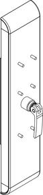 Ropox Wall fitting 40-40450 for height adjustment of toilet support arm with lever (price only applicable if ordered with Ropox toilet support arm)