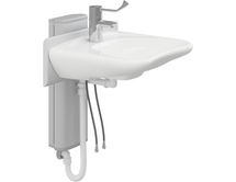 Pressalit PLUS wash basin bracket, electrically height adjustable and MATRIX CURVE wash basin bundle PKG-0001