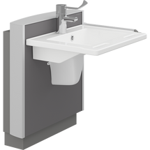 Pressalit R4950112 SELECT wash basin bracket, electrically height adjustable and R2020 MATRIX SMALL wash basin bundle PKG-0003