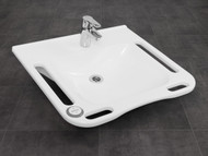 Ropox basin without overflow 40-15623 inc. fixed control switch RHS - Optimal Handle Function, including 40-44040 mixer tap - NOTE: IMAGE SHOWS SWITCH ON LHS - THIS WILL BE SUPPLIED ON RHS
