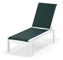Telescope Casual Leeward MGP Sling Lay Flat Stacking Armless Chaise w/Wheels