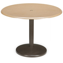 Telescope Casual Werzalit Top 42" Round Bar Height Pedestal Table w/ hole