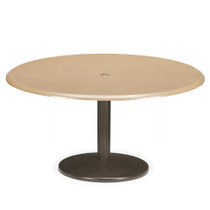 Telescope Casual Werzalit Top 48" Round Chat Height Pedestal Table w/ hole