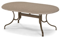 Telescope Casual Synthestone Top 44" x 86" Oval Dining height table w/ hole