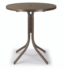 Telescope Casual Aluminum Slat 36" Round Bar Height Table 