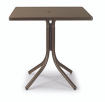 Telescope Casual Aluminum Slat 36" Square Balcony Height Table