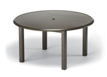 Telescope Casual Aluminum Slat 56" Round Dining Table 