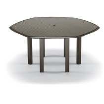 Telescope Casual Aluminum Slat 63" Hexagon Balcony Height Table